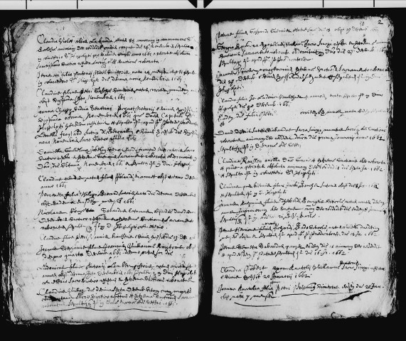 Série communale : mariages et sépultures, 22 nov. 1661-25 juin 1684.
