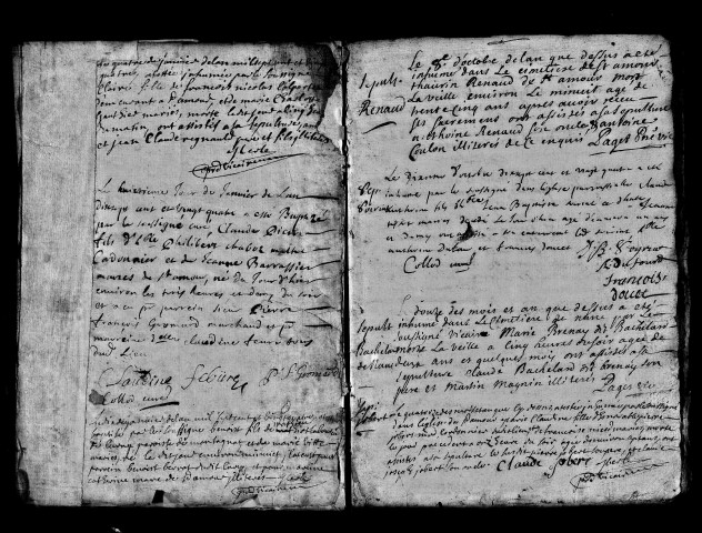 Baptêmes, mariages, sépultures 1er janvier 1724-31 décembre 1728.