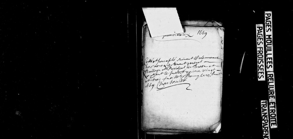 Baptêmes, mariages, sépultures 1669-1671, 1675, 1677-1682, 1684-1712, 1717, 1721-1722, 1724-1740.