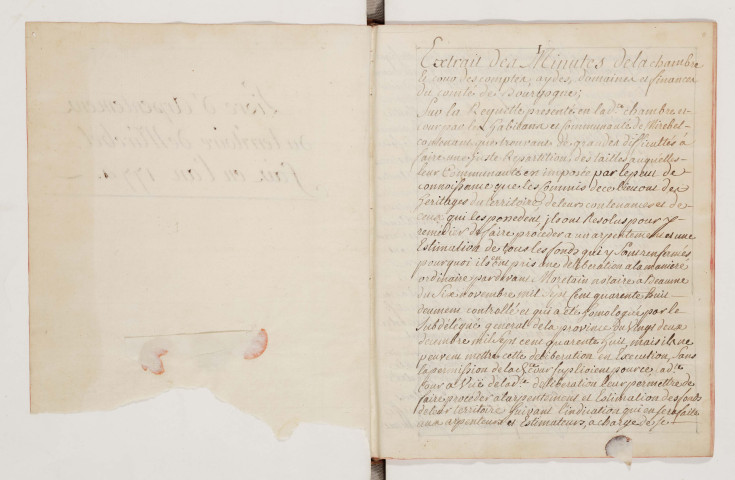 Mirebel.- Registre d'arpentement.