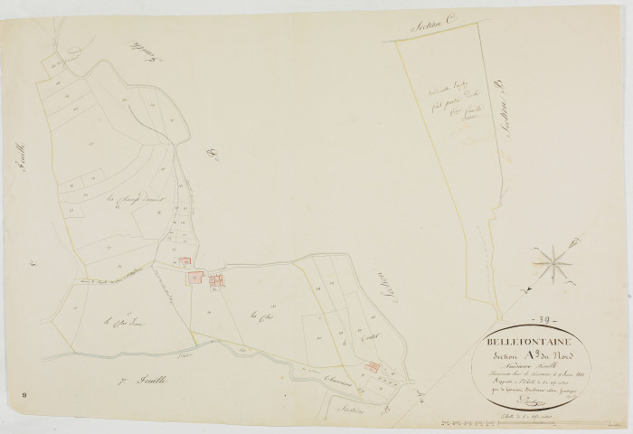 Bellefontaine, section A, le Nord, feuille 9.géomètre : Duchesne cadet