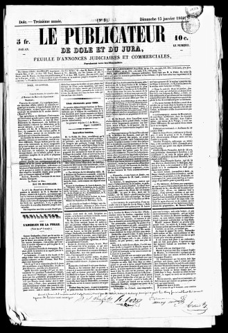 Le Publicateur du Jura (1860-1865)