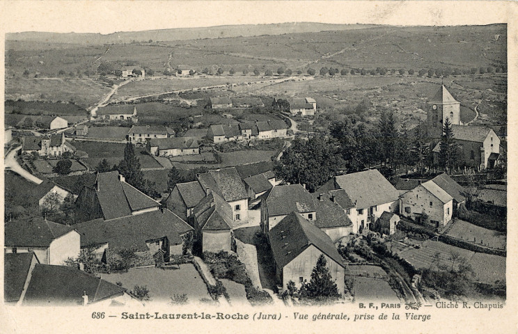 Saint-Laurent-la-Roche (Jura). 686. Vue générale, prise de La Vierge. Paris, B.F.