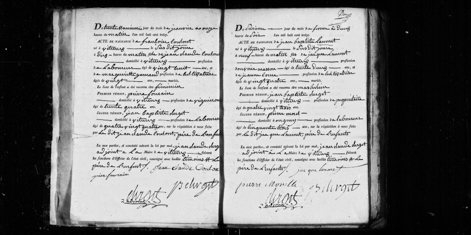 Publications de mariage 1813, 1815-1822 ; naissances, mariages, décès 1813-1822.