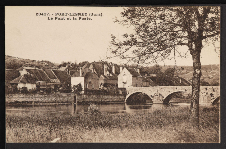 20457 - Port-Lesney  – Le Pont et la Poste (Les Éditions C. L. B. – Besançon)