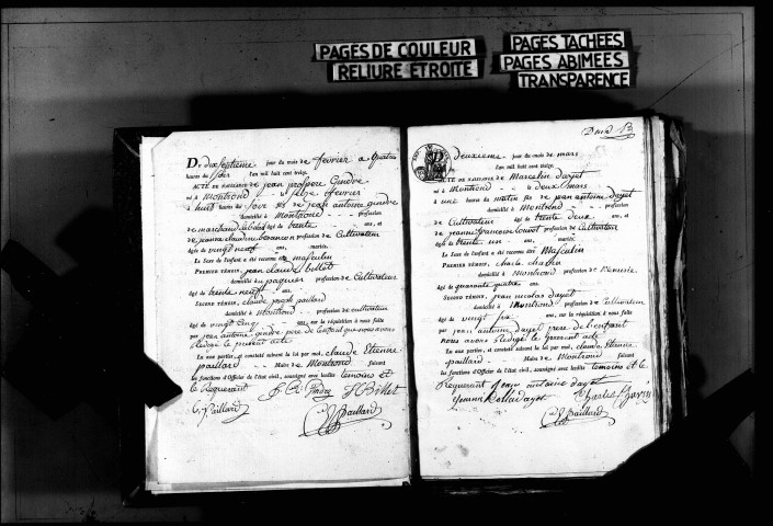 Naissances, mariages, décès, publications de mariage.