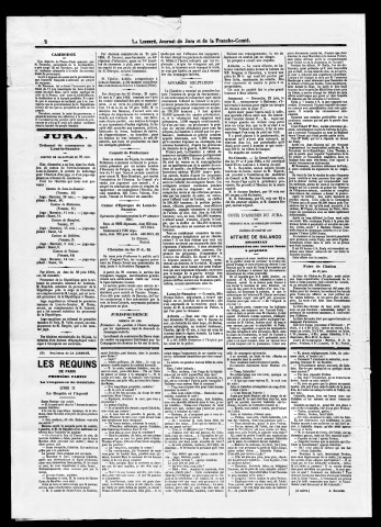 La Liberté du Jura et de la Franche-Comté. 2ème semestre 1884.