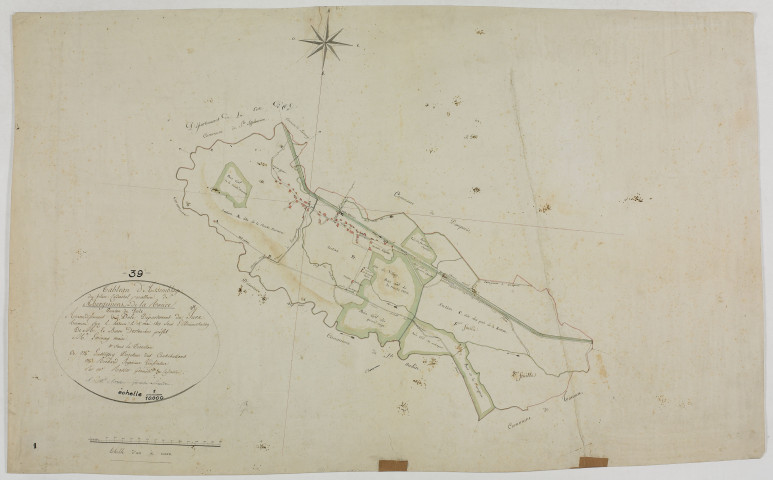 Abergement-La-Ronce, tableau d'assemblage.géomètre : Rosset et Morel