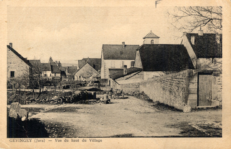 Gevingey (Jura). Vue du haut du Village.