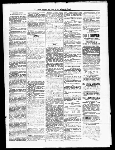 La Liberté du Jura et de la Franche-Comté. 1899.