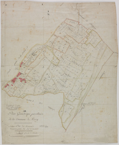 Miéry, section A, les Moussards, feuille 3. [1809]