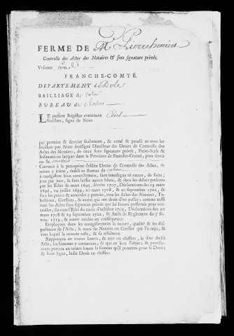 Registre du 7 juillet 1761 au 28 avril 1764