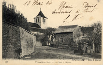 Vincelles (Jura). 429. La place et l'église. Paris, B.F.