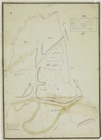Ranchot, tableau d'assemblage. [1809] géomètre : Boichoz