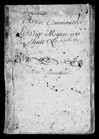 Registre du 10 mars au 18 juillet 1781