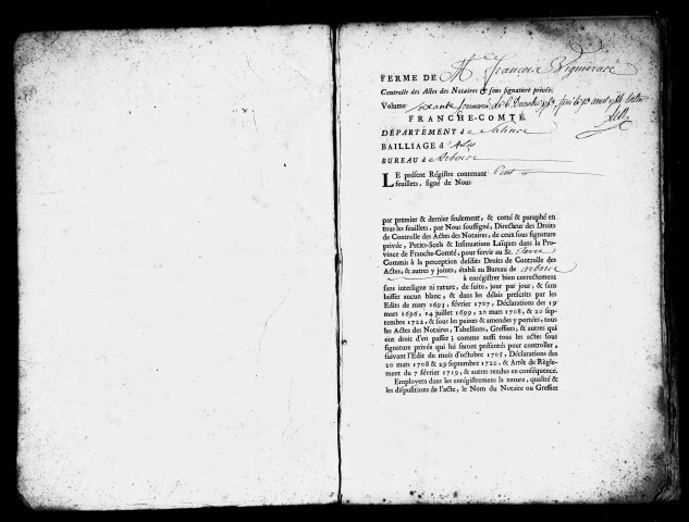Registre du 6 Décembre 1753 au 13 Août 1754