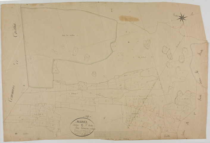 Augisey, section E, Léchenau, feuille 2.géomètre : Rosset