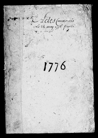 Registre du 24 mai au 9 octobre 1776