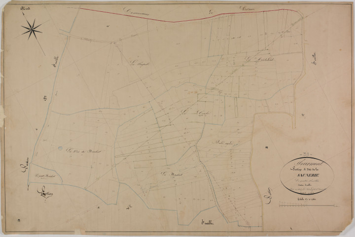 Tourmont, section A, la Saunerie, feuille 3.