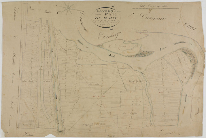 Lavans-lès-Dole, section D, la Fin de Lune, feuille 3.géomètre : Guyard