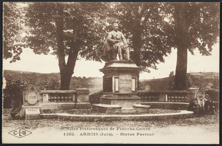 Arbois - Sites Pittoresques de Franche-Comté - 1303 - Statue Pasteur