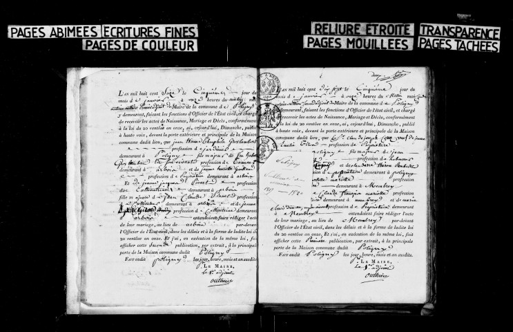 Publications de mariages.