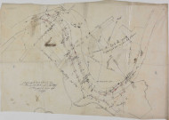 Montigny-sur-l'Ain, section C, feuilles 1 et 2 (brouillon des deux cotes suivantes). s.d. [fin XIXe]