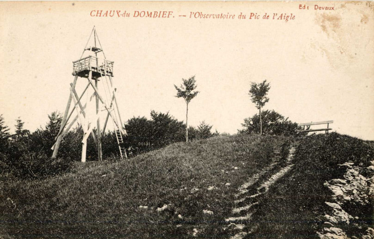 La Chaux-du-Dombief (Jura). L'observatoire du pic de l'Aigle. Chalon-sur-Saône, Devaux, Bourgeois Frères.