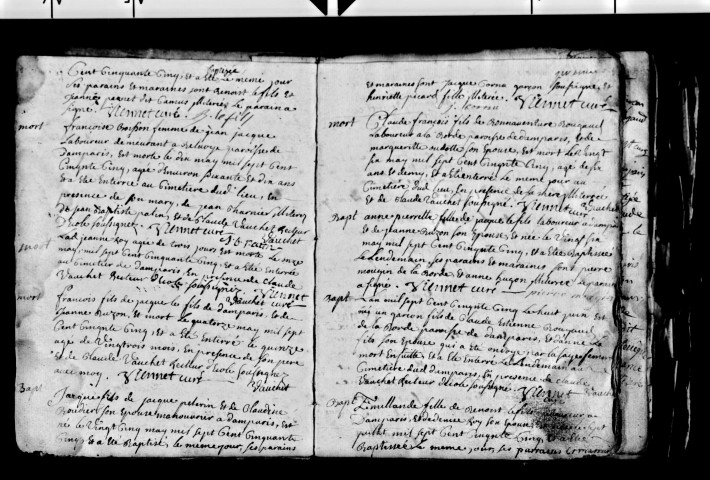 Série communale : baptêmes, mariages et sépultures, avril 1755-février 1778.