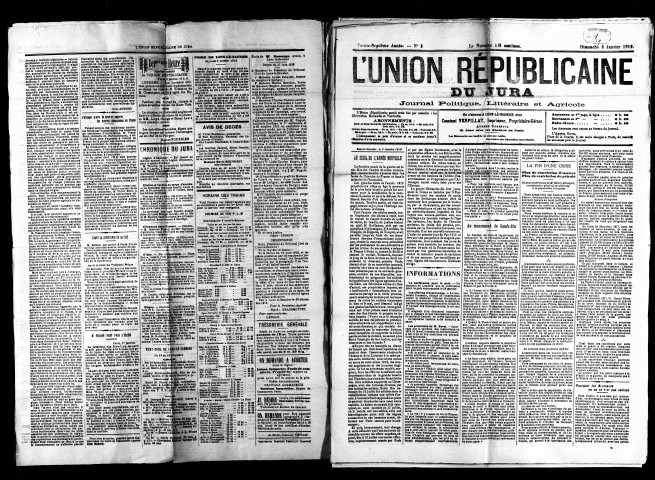 L'Union républicaine du Jura. 1919.