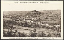 Montmorot - 21780 environs de Lons-le-Saunier - la plaine de la Bresse et le bord de la falaise du « vignoble » du jura