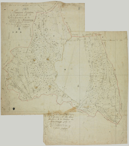 Macornay, section A, feuilles 1 et 2.géomètre : Outhier