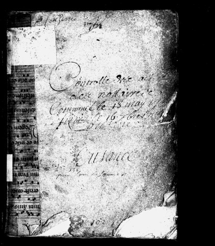 Registre du 15 mai 1701 au 16 septembre 1704