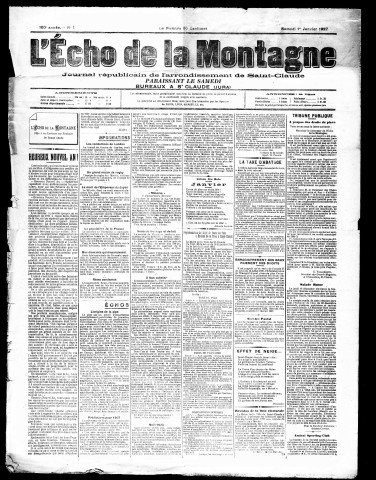 L'Echo de la Montagne. 1927-1928.