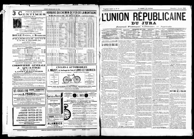 L'Union républicaine du Jura. 1902.