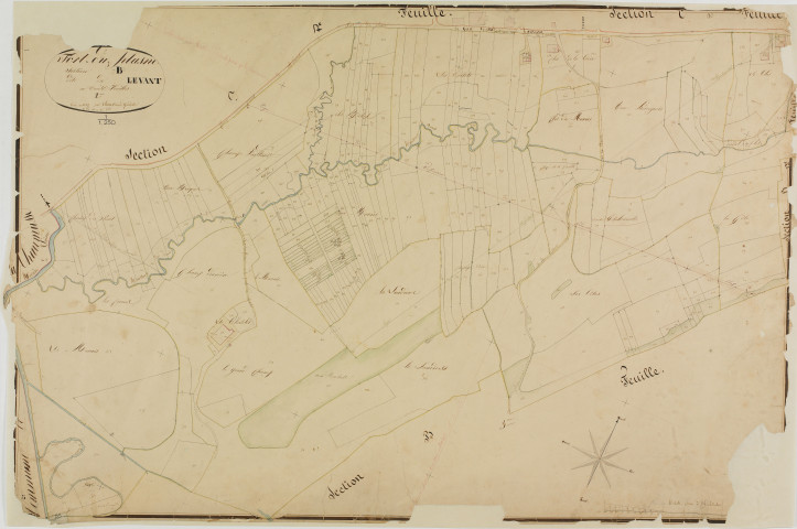 Fort-du-Plasne, section B, le Levant, feuille 2.géomètre : Olivier aîné