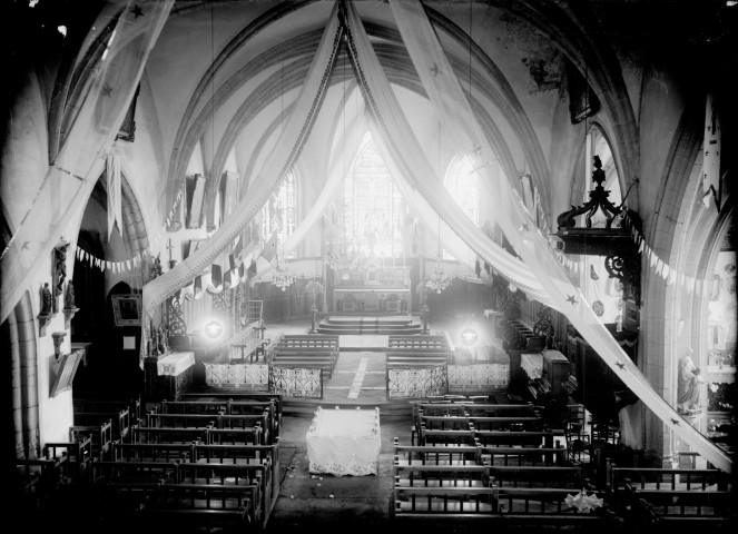 Eglise décorée, pour le pèlerinage de Notre-Dame de Boulogne