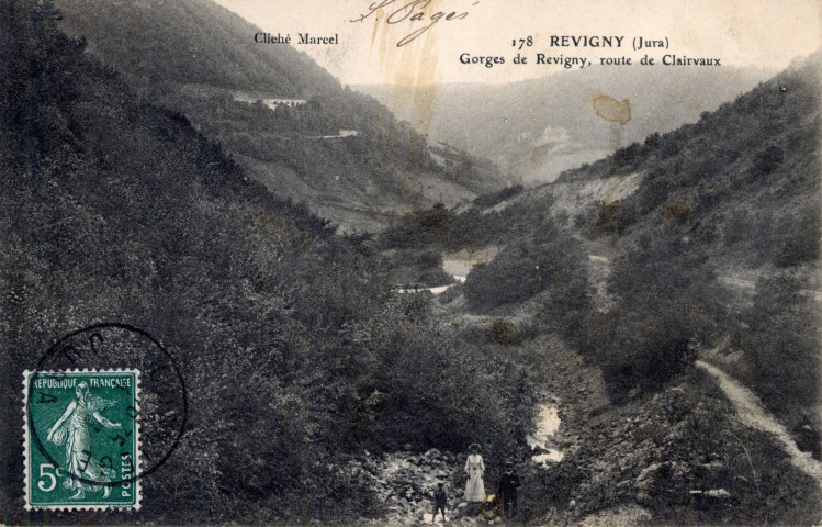 Revigny (Jura). 178. Les gorges de Revigny, la route de Clairvaux.