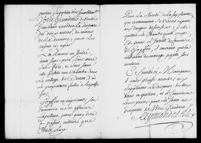 Dossiers instruits en 1751