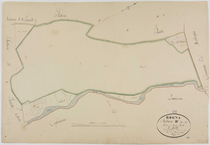 Rogna, section B, les Feuilles, feuille 2.géomètre : Bénier