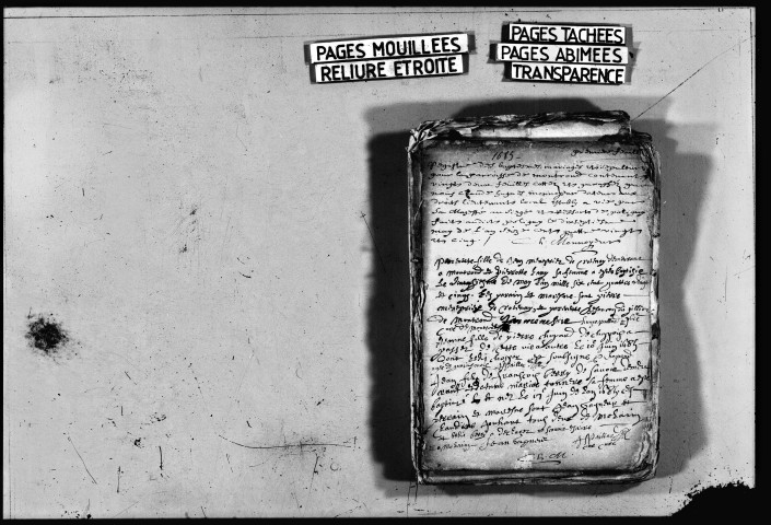 Baptêmes, mariages, sépultures 1685-1686 ; baptêmes, mariages, sépultures 1738-1760 ; sépultures 1725-1736 ; baptêmes, sépultures 1729-1732, 1737.