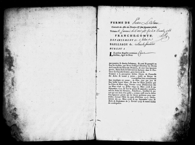 Registre du 25 avril 1743 au 11 décembre 1744