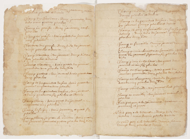 Vadans.- Registre d'arpentement.