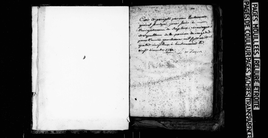 Baptêmes, mariages, sépultures (1782-1792) ; naissances, mariages, décès (1793-1803).