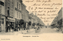 Champagnole (Jura). La grande rue. Creusard, Buraliste, Besançon.
