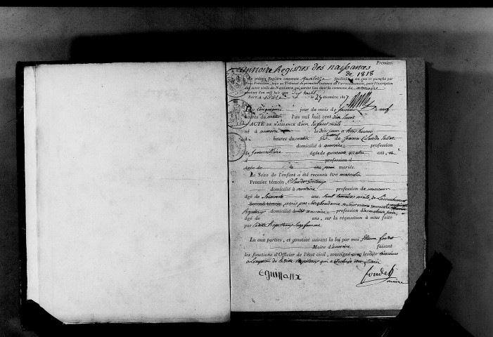 Naissances, mariages, décès, publications de mariage.