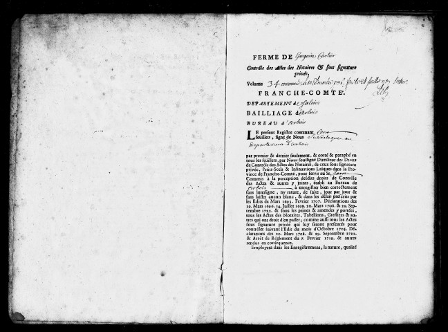 Registre du 10 Décembre 1736 au 24 Juillet 1737