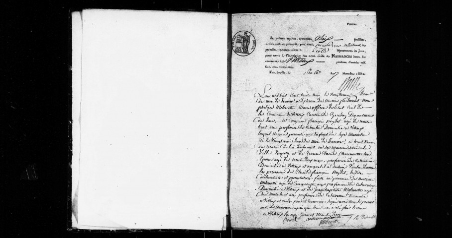 Publications de mariage 1833-1836, 1839-1852 ; naissances, mariages, décès 1833-1852.