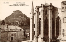 Saint-Claude (Jura). 9. L'abside de la cathédrale, la sous-préfecture et le mont Chabot. B.F."Lux"