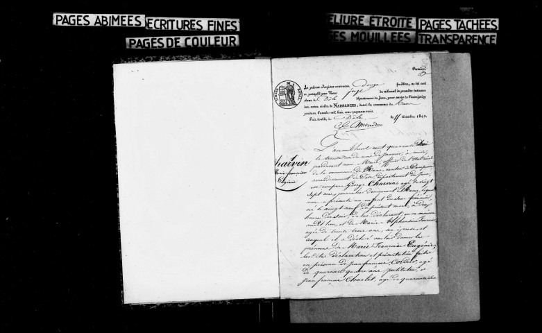 Naissances, mariages, décès, publications de mariage.